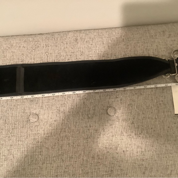 NWT Nordstrom Leather, Silver Buckle w/ Crystals Rock Star Belt Large main image 6
